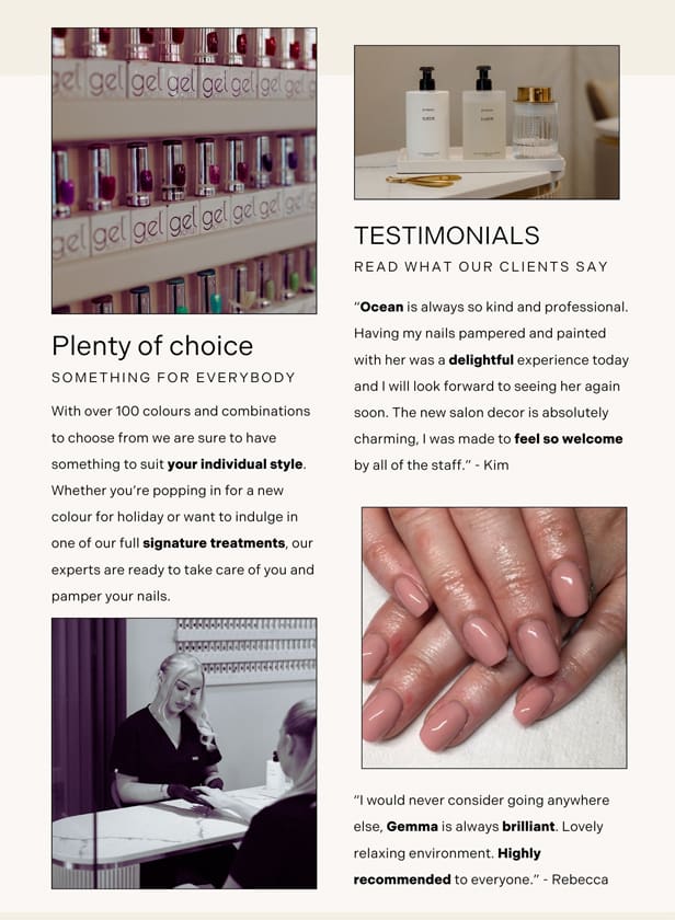 Signature Manicures and Luxury Pedicures