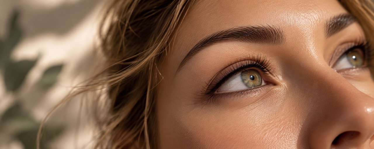 Close-up of naturally defined eyes representing Semi-Permanent Lash Line Enhancement at Beau Clinic